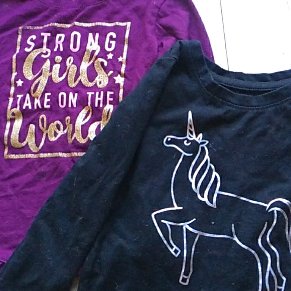 2T Long Sleeve  unicorn Shirt lot - Picture 2 of 4